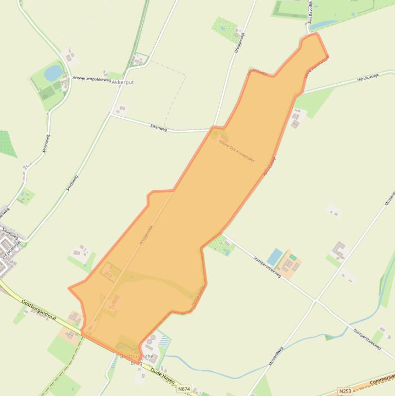 Kaart van postcodegebied 4505PP.