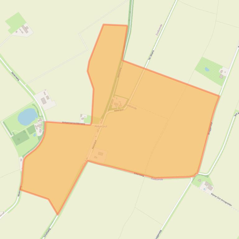 Kaart van postcodegebied 4505PT.