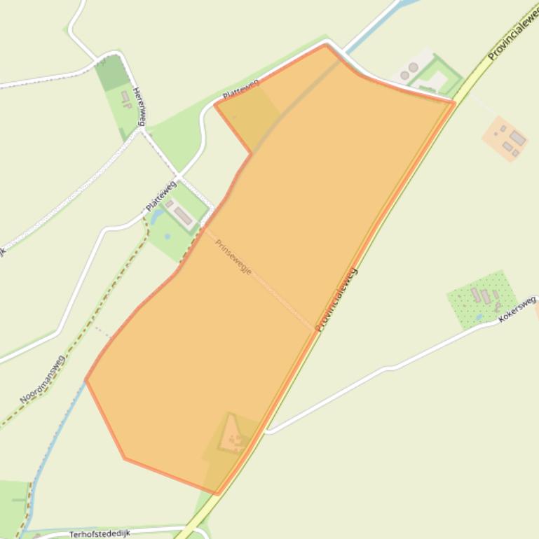 Kaart van postcodegebied 4505PZ.