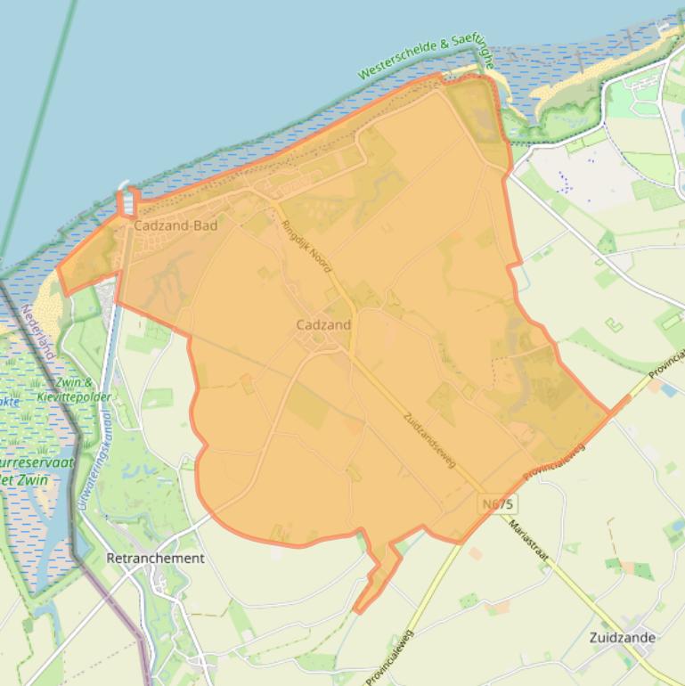 Kaart van postcodegebied 4506.