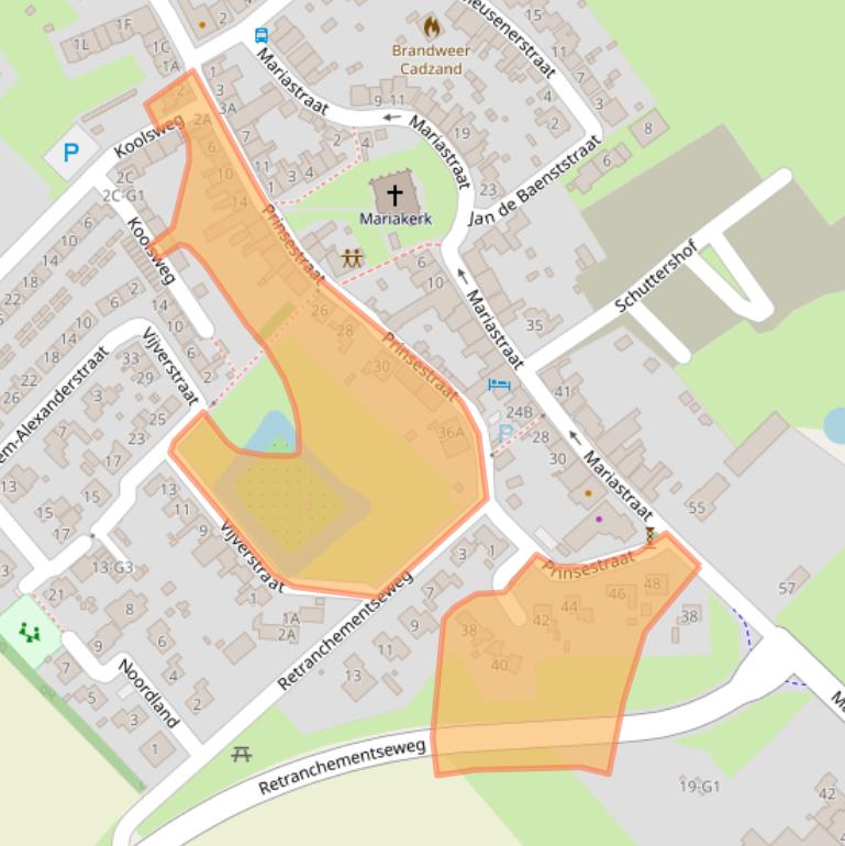 Kaart van postcodegebied 4506AH.