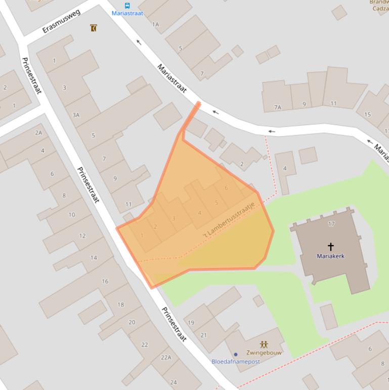 Kaart van postcodegebied 4506AS.