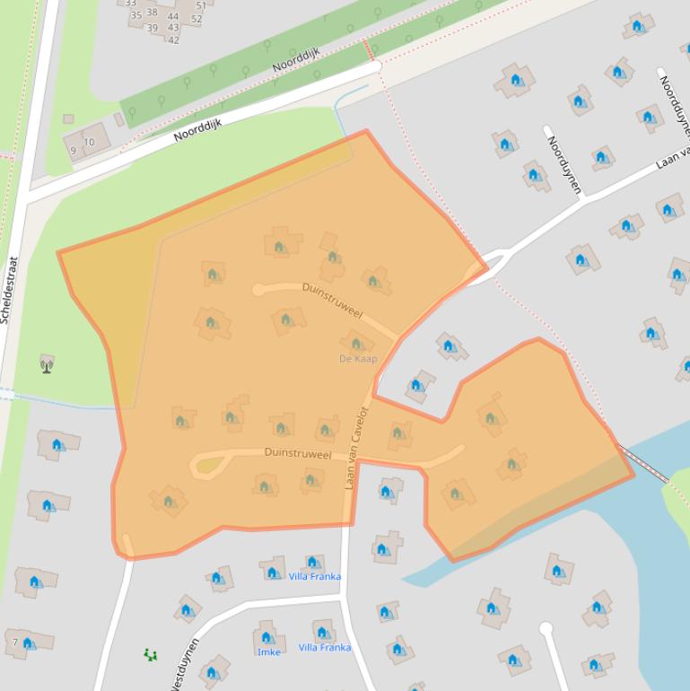 Kaart van postcodegebied 4506GT.