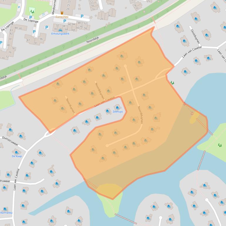 Kaart van postcodegebied 4506GW.