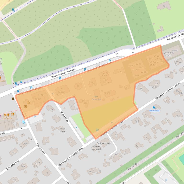 Kaart van postcodegebied 4506JJ.