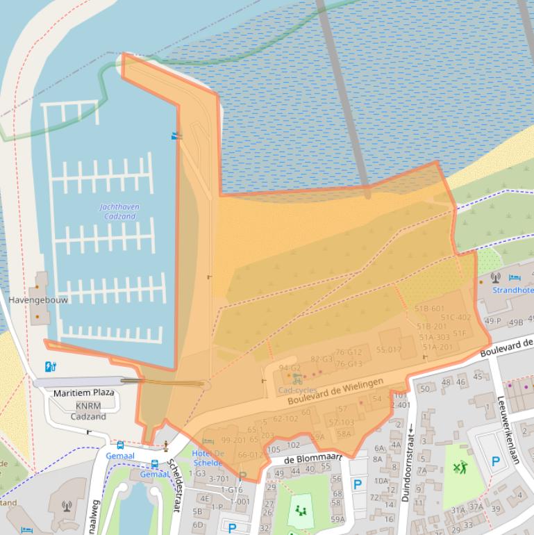 Kaart van postcodegebied 4506JL.