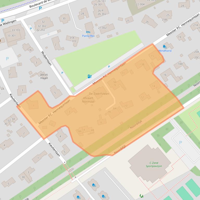 Kaart van postcodegebied 4506JP.