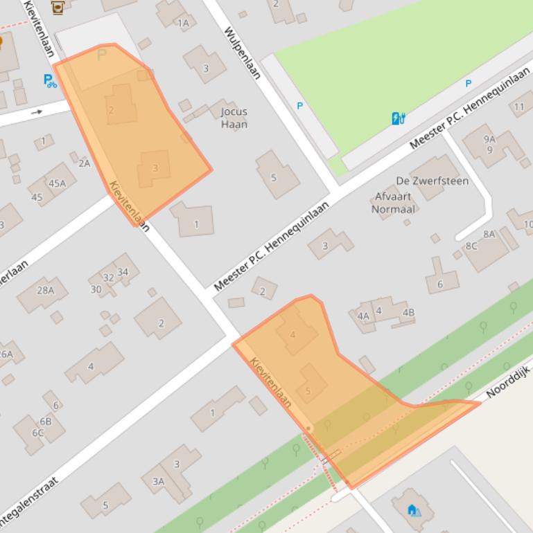 Kaart van postcodegebied 4506JT.