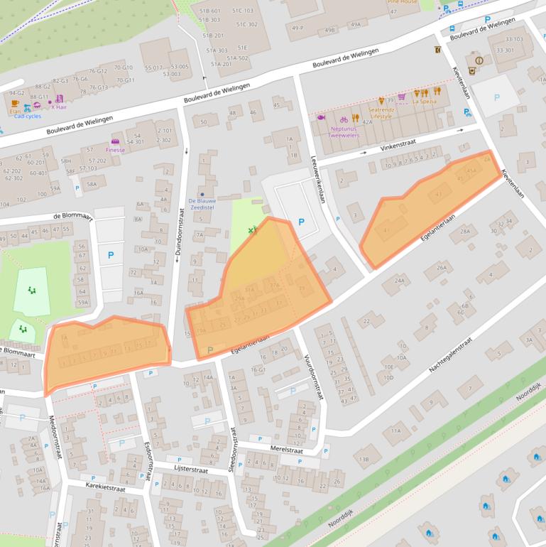 Kaart van postcodegebied 4506KA.