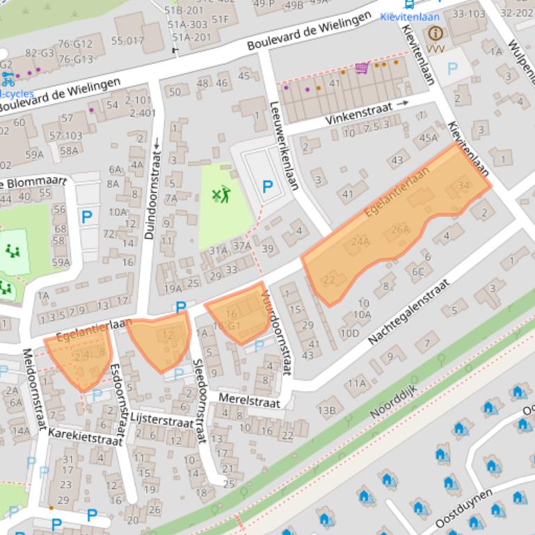 Kaart van postcodegebied 4506KB.