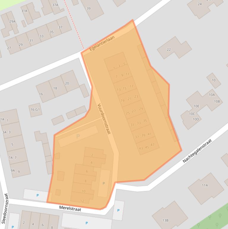 Kaart van postcodegebied 4506KC.