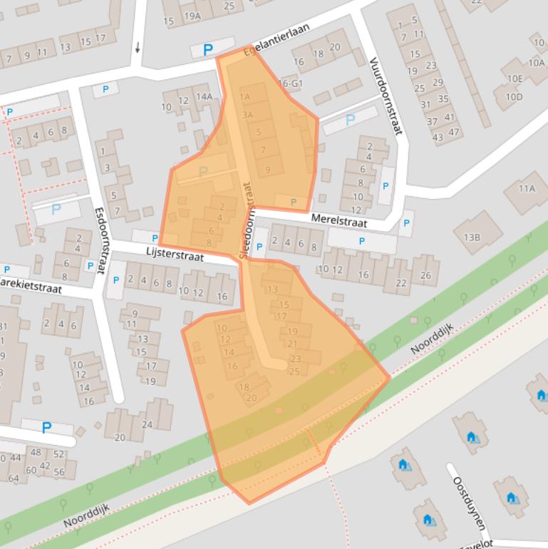 Kaart van postcodegebied 4506KD.