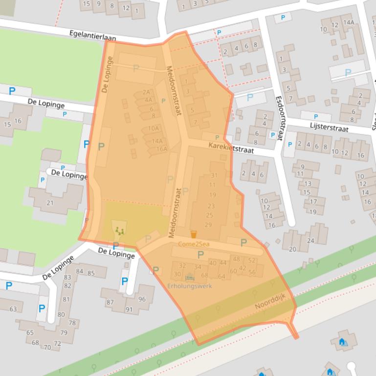 Kaart van postcodegebied 4506KG.