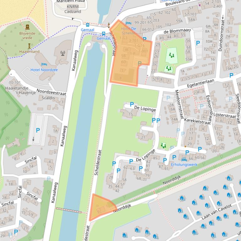 Kaart van postcodegebied 4506KL.