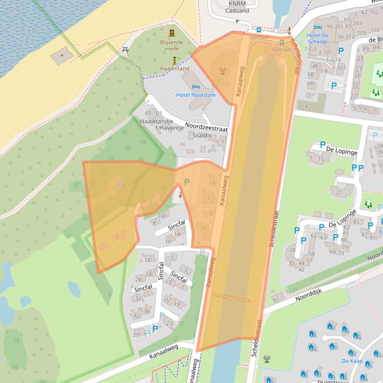 Kaart van postcodegebied 4506KN.