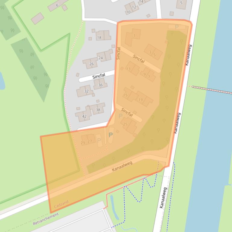 Kaart van postcodegebied 4506KP.