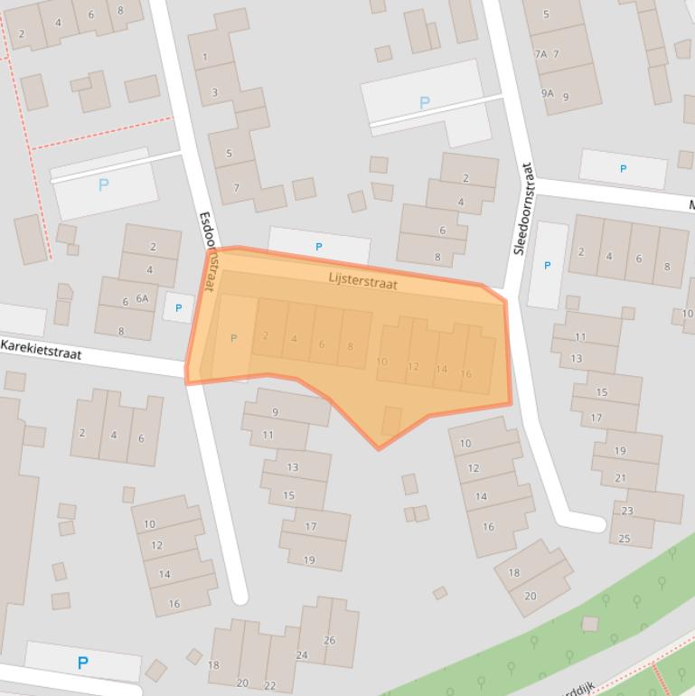 Kaart van postcodegebied 4506KT.