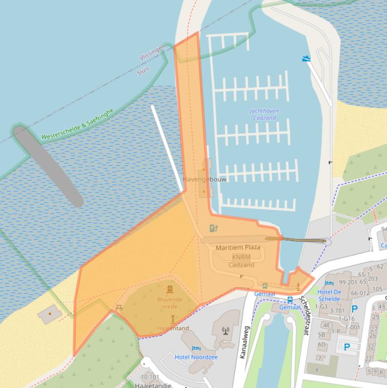 Kaart van postcodegebied 4506KZ.