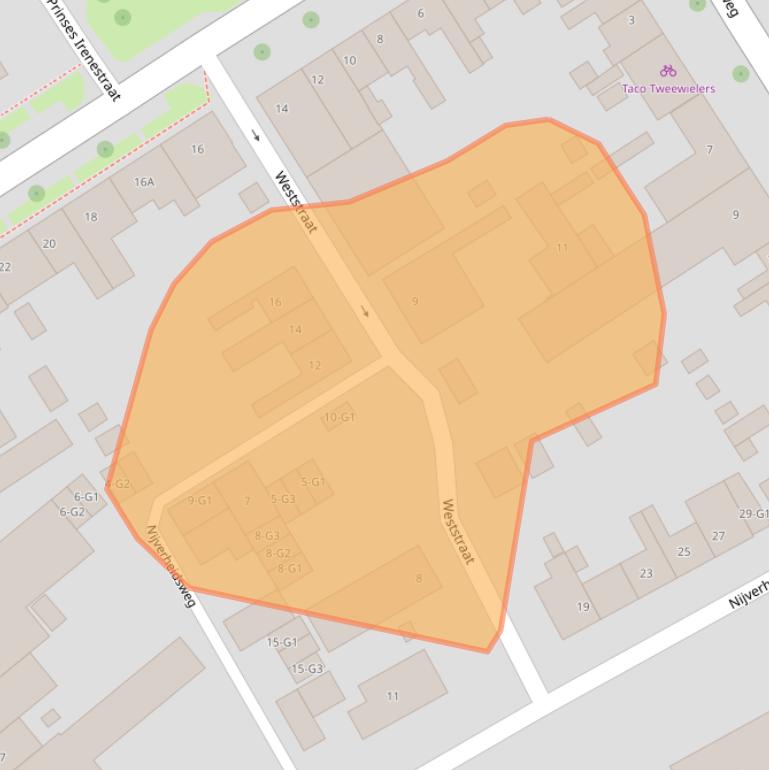 Kaart van postcodegebied 4507AX.