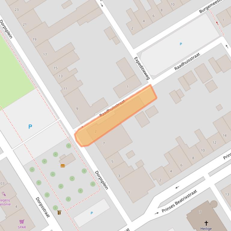 Kaart van postcodegebied 4507AZ.