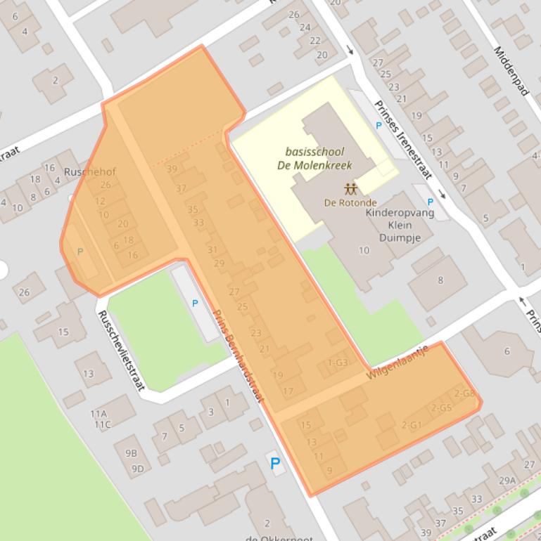 Kaart van postcodegebied 4507BD.