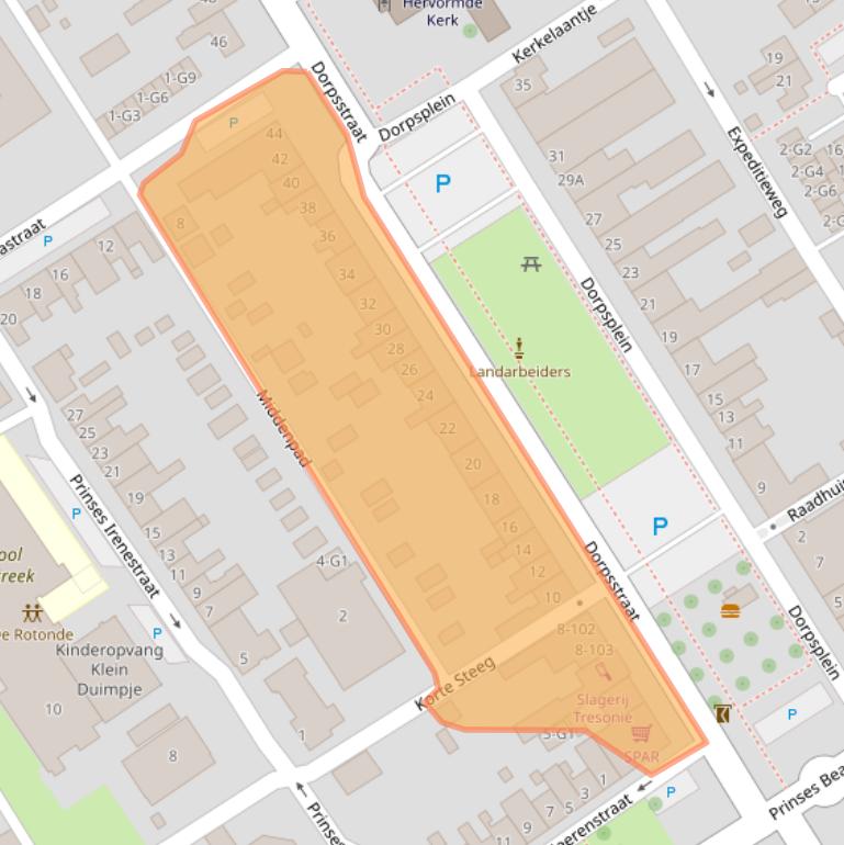 Kaart van postcodegebied 4507BK.