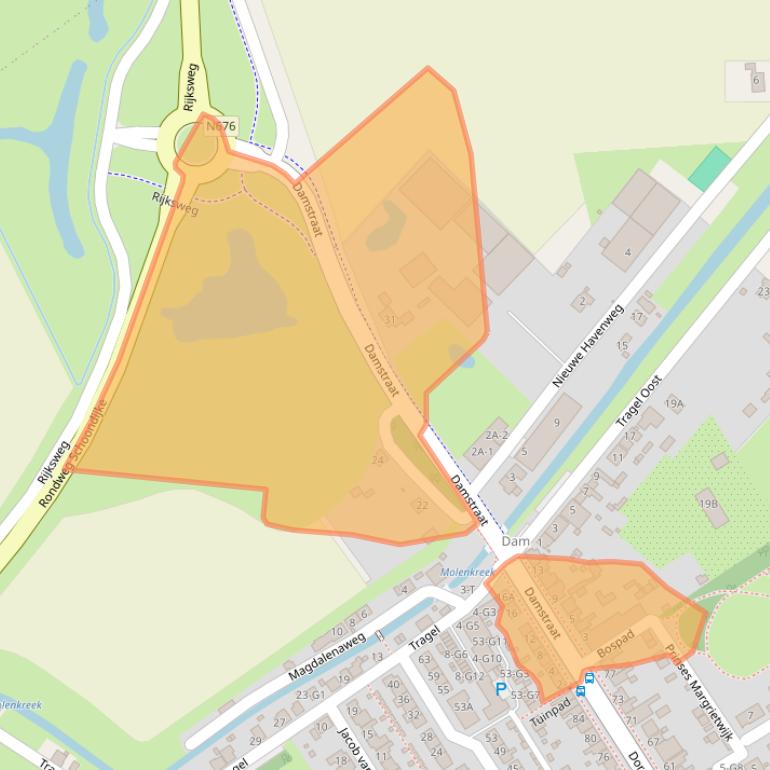 Kaart van postcodegebied 4507BN.
