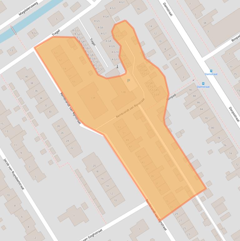 Kaart van postcodegebied 4507BT.