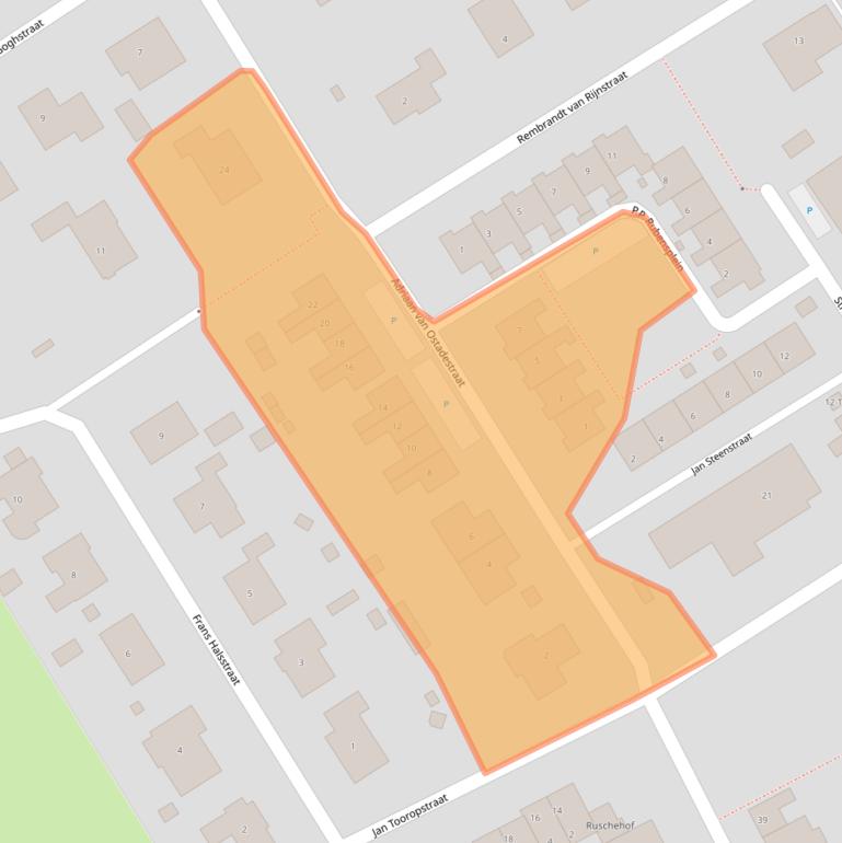 Kaart van postcodegebied 4507BW.