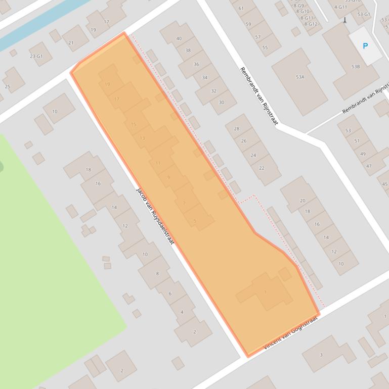 Kaart van postcodegebied 4507CB.