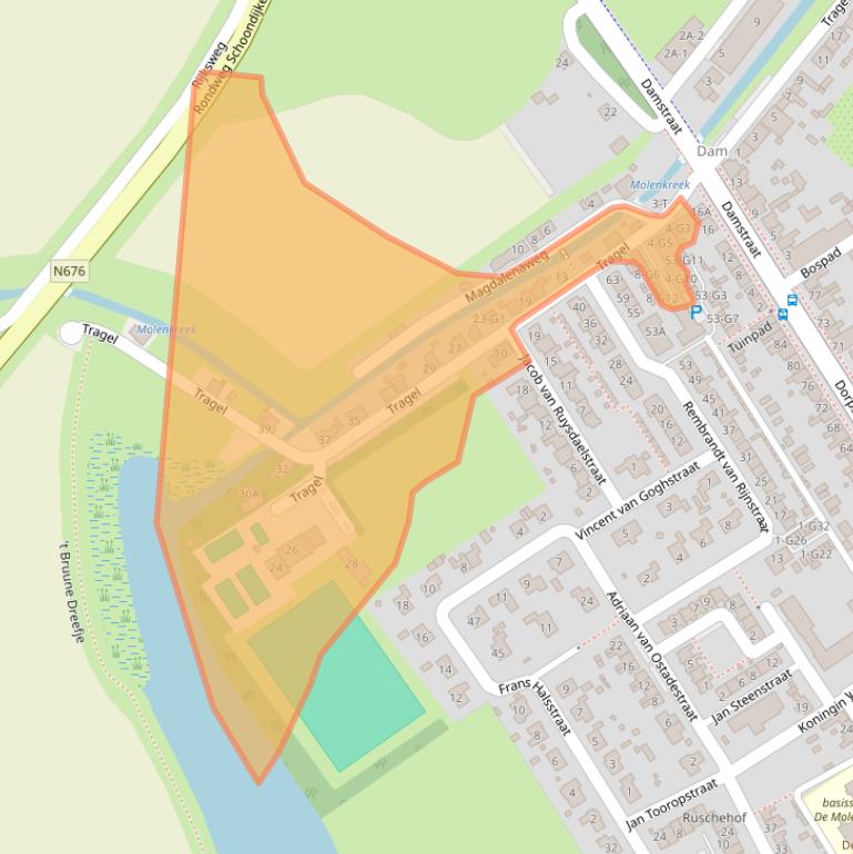 Kaart van postcodegebied 4507JE.