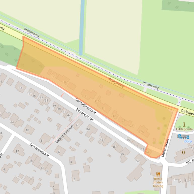 Kaart van postcodegebied 4508AA.