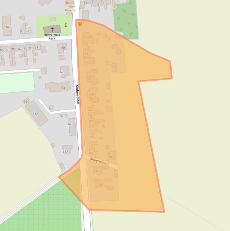 Kaart van postcodegebied 4508AH.