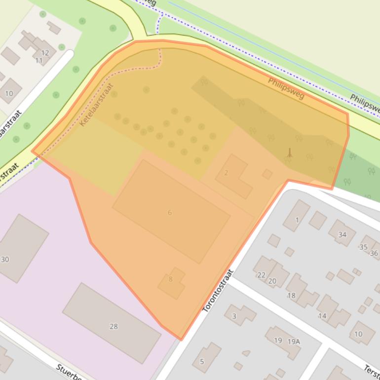 Kaart van postcodegebied 4508AJ.