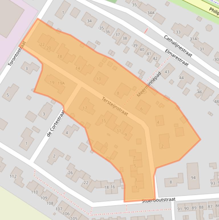 Kaart van postcodegebied 4508AM.