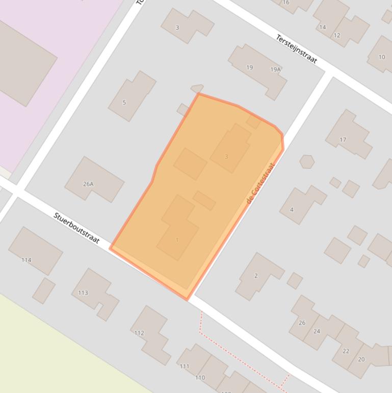 Kaart van postcodegebied 4508AN.