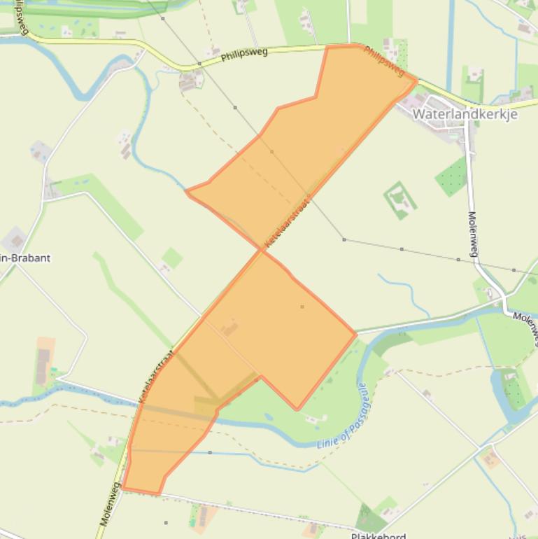 Kaart van postcodegebied 4508NL.