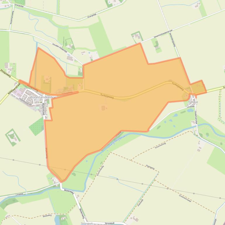 Kaart van postcodegebied 4508NW.