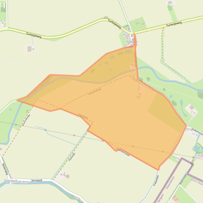 Kaart van postcodegebied 4508PC.