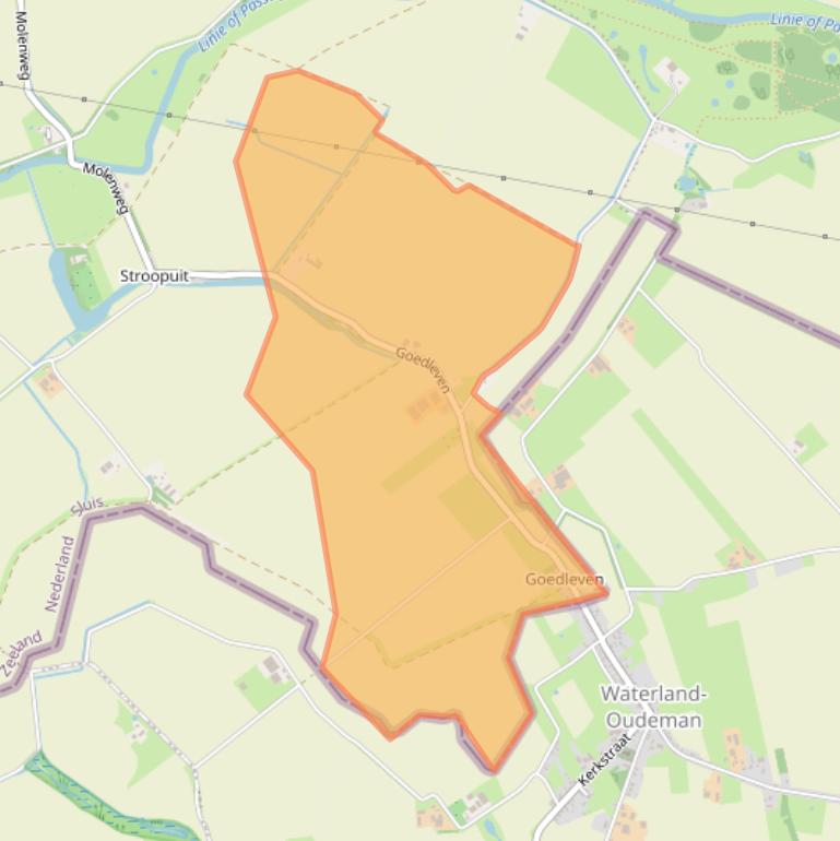 Kaart van postcodegebied 4508PE.