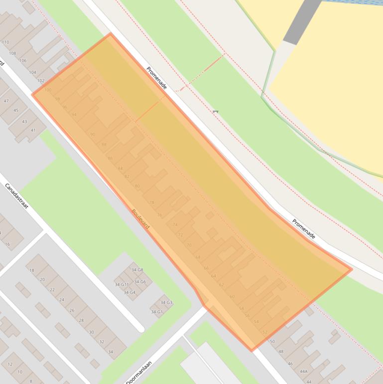 Kaart van postcodegebied 4511AD.