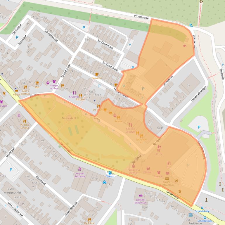 Kaart van postcodegebied 4511AP.
