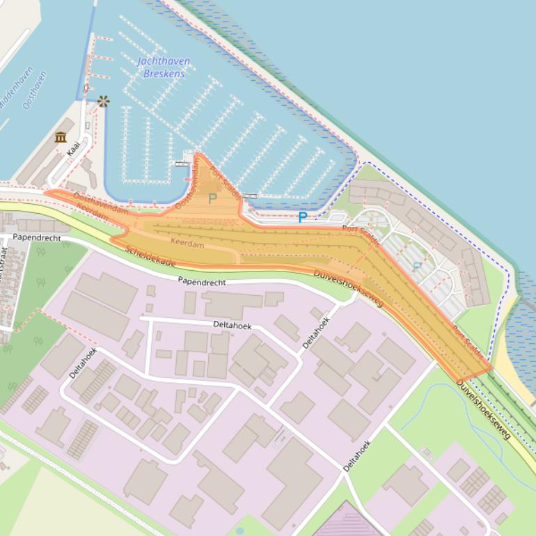 Kaart van postcodegebied 4511AZ.