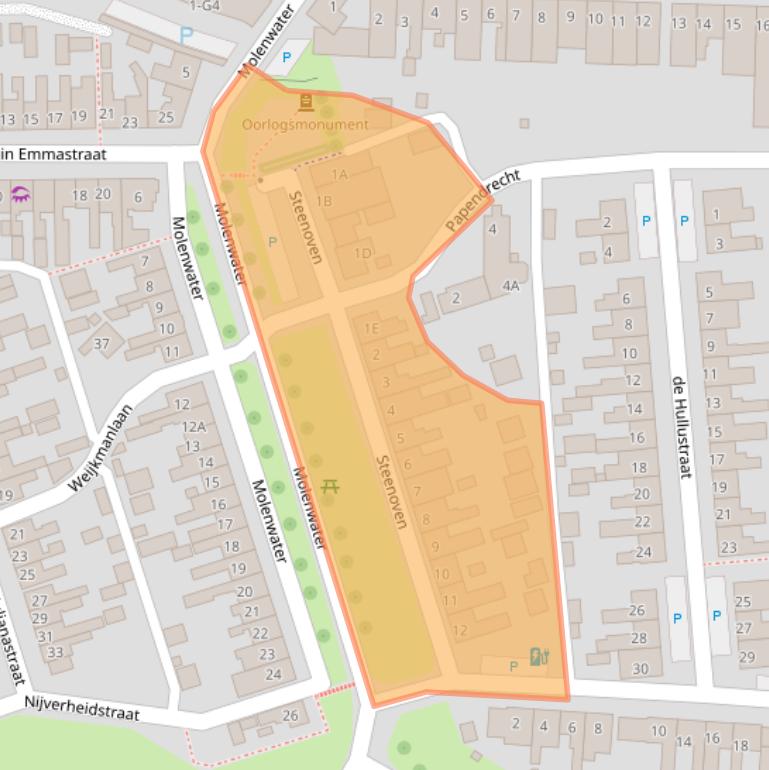 Kaart van postcodegebied 4511BL.