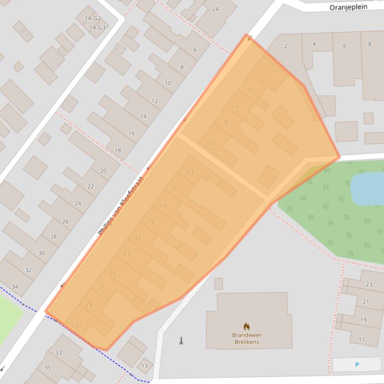 Kaart van postcodegebied 4511CC.