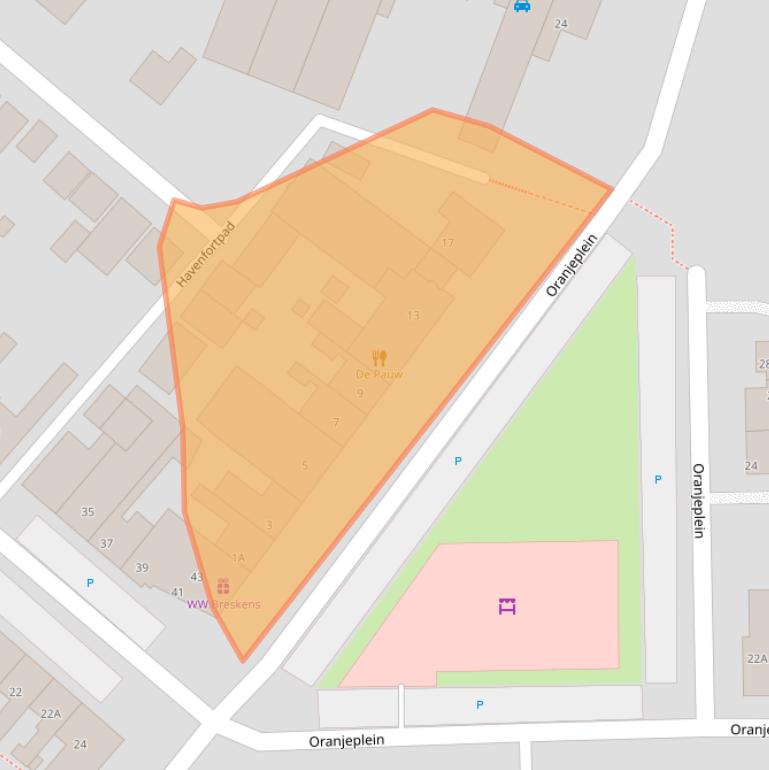 Kaart van postcodegebied 4511CK.