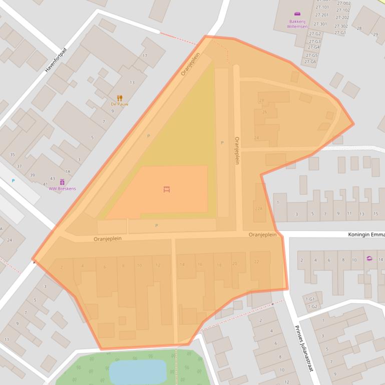 Kaart van postcodegebied 4511CL.