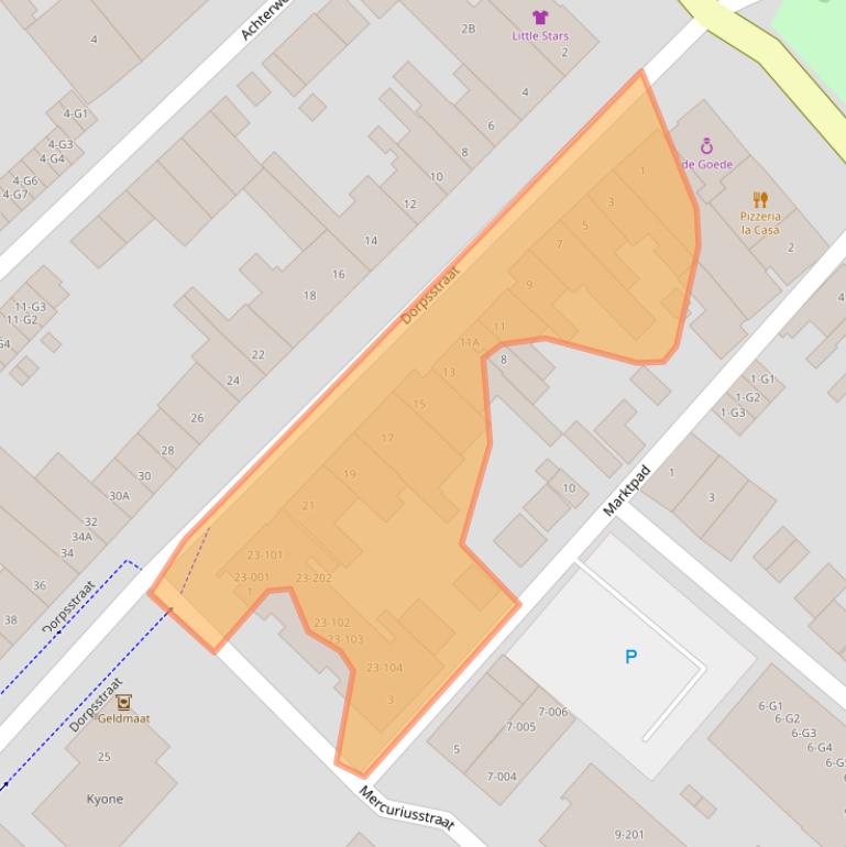 Kaart van postcodegebied 4511EA.