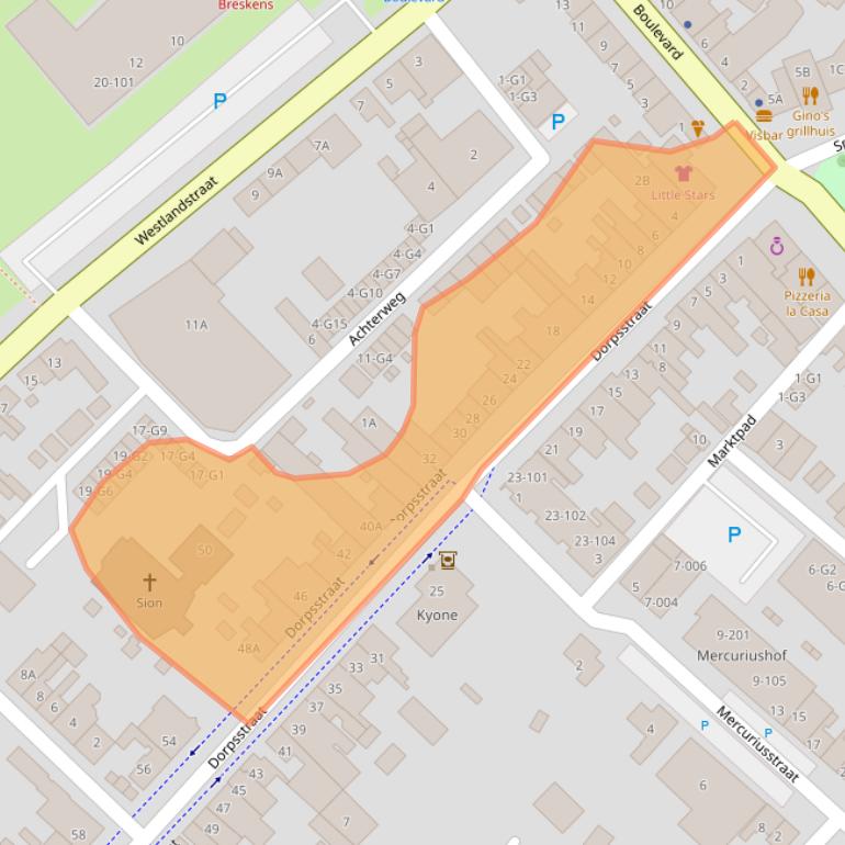 Kaart van postcodegebied 4511EG.