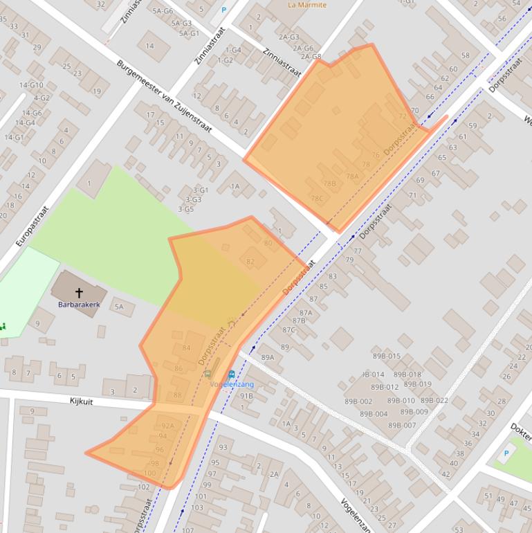 Kaart van postcodegebied 4511EJ.
